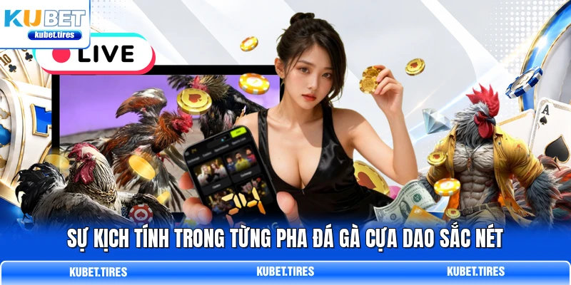 Sự kịch tính trong từng pha đá gà cựa dao sắc nét